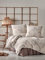 ZIRVEHOME Baumwolle Bettwäsche 200x200 cm. Beige/Braun Geblümt, mit 2 mal Kopfkissenbezuge 80x80 cm.100% Baumwolle/Renforcé, 3 teilig Set mit Reißverschluss, Model: Este V1