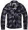 Check Shirt Long Sleeve, Farbe: Black+Stee, Größe: 6XL