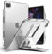 Ringke Fusion & Outstanding Compatible con Funda iPad Pro 11 Pulgadas (2022, 2021, 2020, 2018), Carcasa Transparente Fina + Soporte Ligero Portátil Multiángulo Adhesivo Gris - Clear/Light Gray