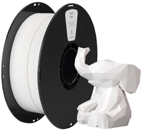 kexcelled PLA Filament 1,75 mm, Zähigkeit Erhöhen, 3D Druck Filament, Maßgenauigkeit +/- 0,03 mm, 1 kg Spule (2,2 lbs), Passend für die Meisten FDM-Drucker, Weiß