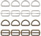 Sctmda 40 Stück D-Ringe aus Metall D Ringe 25mm Metall Schnallen Ring Halbringe mit Gurtversteller Regulatoren Gurtschieber Metall Ring für Tasche DIY Zubehör Silber and Bronze
