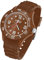 Taffstyle Armbanduhr Silikon Analog Quarz Uhr Farbige Sport Sportuhr Damen Herren Kinder Unisex 39mm Braun