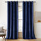 Woaboy Samtvorhänge Verdunkelungsvorhang Gardinen Samt mit Ösen Blickdicht für Wohnzimmer Blackout Curtains Thermovorhang Schalldämmend Schlafzimmer 2er Set 140x245cm (B x H) Dunkelblau