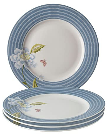 Laura Ashley Set/4 plates 20 Seaspray Candy in giftbox Heritage Collectables