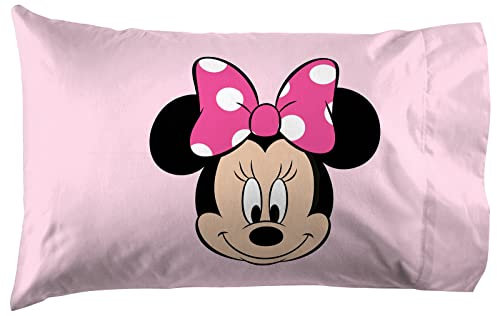Jay Franco Disney Minnie Hearts & Love 100% Baumwolle Kopfkissenbezug 50x70cm