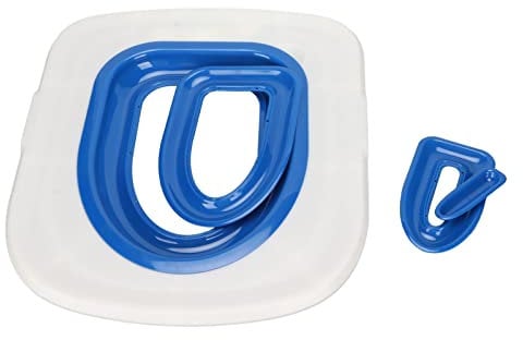 AMONIDA Cat Toilet Training Kit, Reusable Universal Cat Toilet Trainer for Home (White Tray, 1 Blue Inner Support)