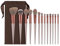 SJBAUTYO 13 Pièces Pinceaux Maquillages Professionnel Set,lot pinceau maquillage, de Pinceaux Maquillage Cosmétique Pinceaux Kit pour Ombre à Paupières,brun