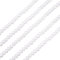 PandaHall Briolette - 1300 cuentas de cristal de 4 mm facetadas Rondelle opacas espaciadoras de vidrio blanco para pulseras, collares, aretes, joyería