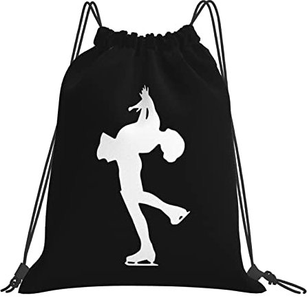 IUBBKI Eiskunstlauf-Rucksack mit Kordelzug, tragbarer Unisex-Rucksack, für Schule, Fitnessstudio, Sportreisen