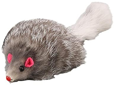 BVSPA 1Pcs False Mouse Pet Toys Long-haired Tail Mice Mouse Toys Soft Rabbit Fur Dogs Toy Furry Cats For Pet Y9Y2 Plush
