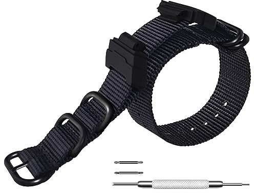 Ersatz-Uhrenarmbänder aus Nylon, kompatibel mit Casio G-Shock Modell GA-100 / GA-110 / GA-100C / GA-300 / GA-120 / GA-200 / GD-100 / GA-140 / GA-735 / GA-800 / DW-5600 / DW-5610 DW-5300