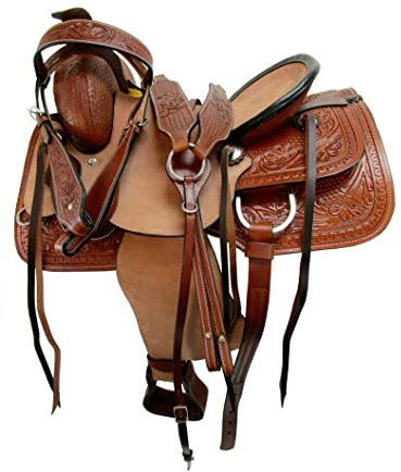 WILD RACE Premium Western-Leder-Rennpferdesattel/Premium Western Leather Racing Horse Saddle (18)