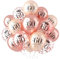 60th Birthday Balloons Decorations for Women, Rose Gold 60th Theme Party Decor, Chrome Rose Gold Latex Balloons and Confetti Balloons, Happy 60th Birthday Party Anniversary Supplies for Her