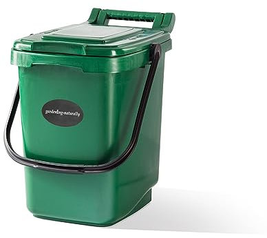 Gardening Naturally Kitchen Caddy Kerbside Green Recycling Bin Long Handle 23 Litre