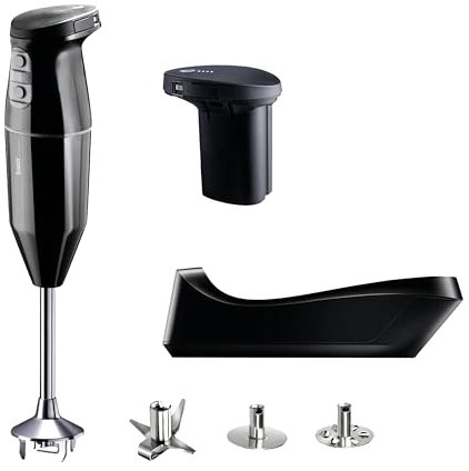 Kabelloser Stabmixer Cordless Plus mit 2. Akku, Schwarz