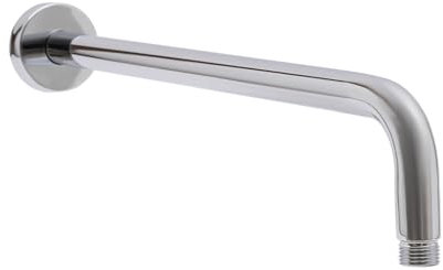 HarBin-Star Braccio doccia 42 cm, braccio doccia rotondo per soffione doccia a pioggia, montaggio a parete, braccio doccia, in acciaio inox, braccio doccia, braccio doccia (a specchio)