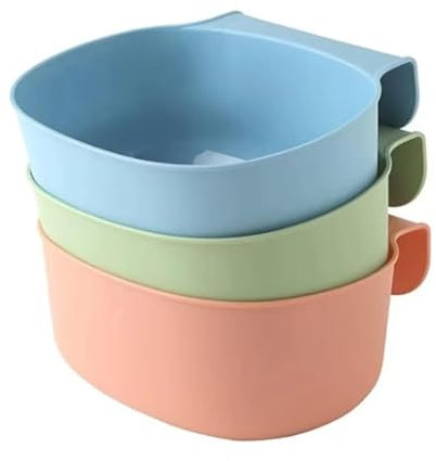 3 Stück Wickeltisch Organizer zum Anhängen,Wickelkommode Organizer,Küchenschrank Hängend,Auffangschale für Küchenabfälle, Bio Mülleimer Küche zum Anhängen für Hausmüll Aufbewahrung (Mehrfarbig)