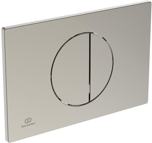 Ideal Standard Oleas Betätigungsplatte für ProSys WC Spülkästen – 2 Mengen mechanische Drucktasten aus ABS Kunststoff – Silver Storm