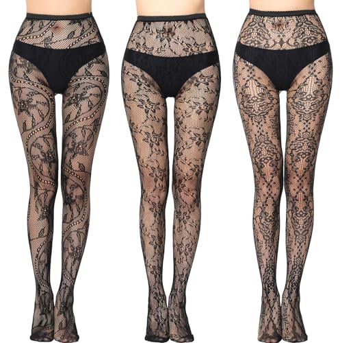 BBXWANG 3 paquet collants femme avec motif (FR/ES, Alpha/lettres, Taille unique, Taille normale, Taille normale, B)