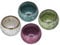 sourcing map 4pcs Handmade Tea Bowls 150ml / 5oz Kiln Change Chinese Japanese Teacup Ceramic Gong Fu Tea Set for Office Home Gifts, Green White Pink Yellow