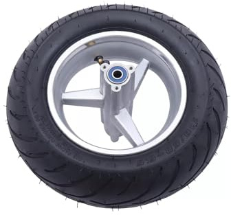 PIAOCAIYIN 110/50-6,5 Hinterrad-Reifen, Pocket Rocket Bike mit Reifenfelge, Nabe und Schlauch für 49cc 2-Takt-Mini-Motorrad, 10 mm Loch-Innendurchmesser, Schwarz