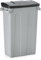 MUVELL Mülleimer - 75 Liter Abfalleimer + vers. Deckelvarianten | 3,6 Kg | Mülltonne, graue Abfalltonne, Mülleimer Küche, Abfalltonne Gastro, Müllbehälter, 56,5x27,9x76 cm (mit Klappdeckel)
