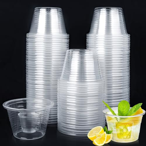 GUOSIYAO Schnapsgläser 100 Stück Schnapsgläser Plastik Bomb Schnapsgläser Bomb Shot Becher Plastikbecher Bomb Shot Cups für Jägerbomb echer Wiederverwendbar Spirituosen Plastikbecher