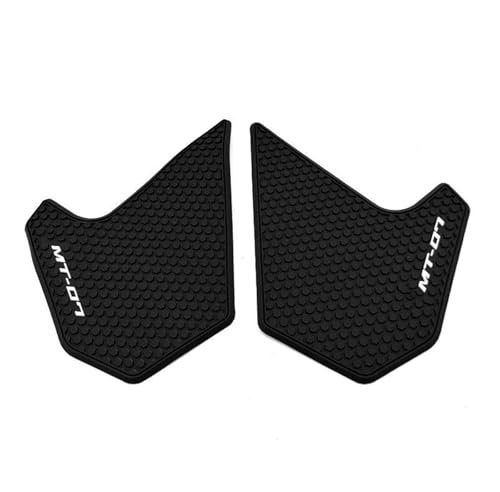 DTASMBD Motorradaufkleber, Seitentankschutz Für Yamaha MT-07 MT07 MT 07 2018-2020, Tankpad-Aufkleber-Dekorationsset Kraftstofftank-Aufkleber(Black 3)