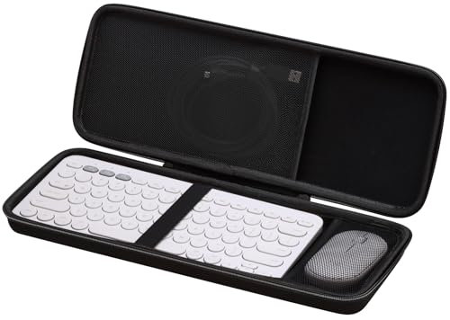 XANAD Hard Case for Logitech Pebble 2 Combo/Keys 2 K380s / K380 Keyboard + Logitech Pebble Mouse (Black)