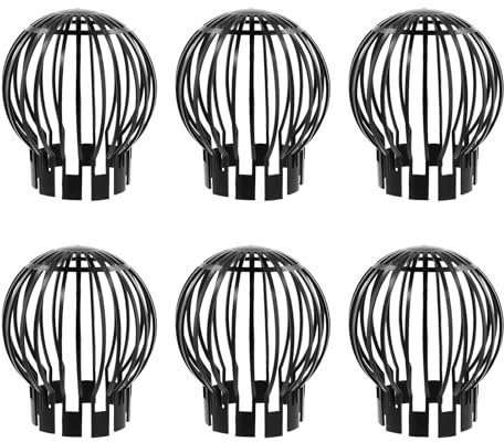 6PCS Gutter Downpipe Leaf Guard Wire Balloon, Gutter Guard Drain Pipe Cover, Plastic Drain Protector to Stop Leaves and Better Water Drainage