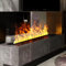 Mexhom Electric Water Vapor Fireplace with LED 3D Flame Effect, Remote & Timer, No Heating, 50cm