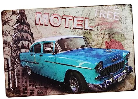 Amosfun Retro Vintage Blechschild Eisen Malerei Wandkunst Wohnkultur Für Bar Hotel Büro