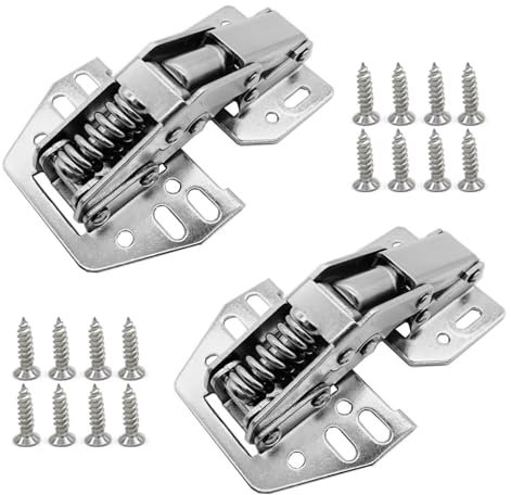 HAFRILY 2Pcs Cabinet Hinges Lift up Door Cabinet Hinges 90 Degree Kitchen Cabinet Cupboard Hinge with 16 Pieces Screws for Cupboard Wardrobe Doors Caravans Loft Hatch Capacity 25KG