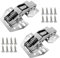 HAFRILY 2Pcs Cabinet Hinges Lift up Door Cabinet Hinges 90 Degree Kitchen Cabinet Cupboard Hinge with 16 Pieces Screws for Cupboard Wardrobe Doors Caravans Loft Hatch Capacity 25KG