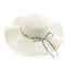 JJDreams Damen Boho Strohhut Faltbarer Sonnenhut Strandhut Sommerhut mit Breite Krempe Schleife für Reise Urlaub und Strand,Weiße