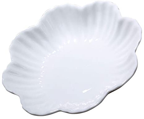 Hemobllo Chrysanthemum Saucer Flower Shaped Plate Ceramic Dinnerware Salad Plates for Kitchen Dining Home Party Decor