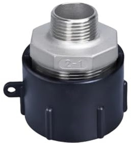 Adaptateur de réservoir d'eau IBC 1 pièce 2'' à 2 connecteur d'eau Seau de Carburant vanne réservoir Tuyau d'arrosage raccords de Tuyau(2 inch to 1inch)