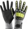 lilaBelle]Anti-Vibration Work Gloves for Chainsaw Use - Cut Leather Gloves for Forestry and Mechanics