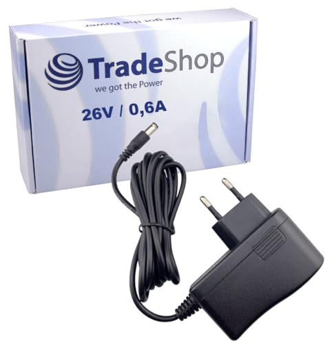 Trade-Shop 26V 0,6A Netzteil/Ladegerät/Trafo kompatibel mit Moosoo S012A2600400U XL-618A K17-Pro K17U M X6 M8 Pro VACX6 VC01 M24 XL-618