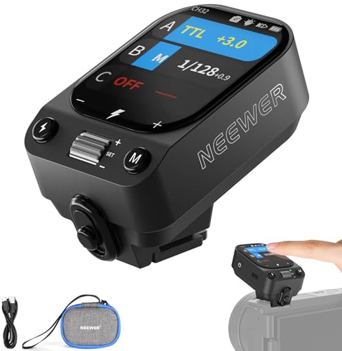NEEWER QZ-S 2,4G TTL Funk Blitz Flash Auslöser kompatibel mit Sony Godox | Sender, 1/8000s HSS, für ZV-E10 A6400 A7III A7IV Cameras IT32 V1 V100 AD200 Pro II Blitzlicht, 1000mAh, OLED Touchscreen