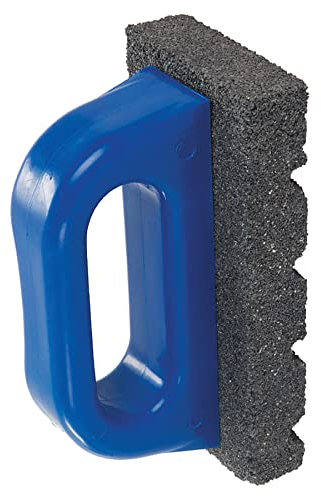 Dapetz ® Silicon Carbide Rubbing Block 20 Grit with Deep Angled Fluted Base and Comfortable D-Handle Cleans Concrete and Plaster Splashes, Mould Marks and High Spots Size 155 X 78 X 25mm