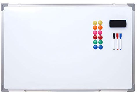 Whiteboard HWC-C84, Magnettafel Memoboard Pinnwand, inkl. Zubehör - 90x60cm