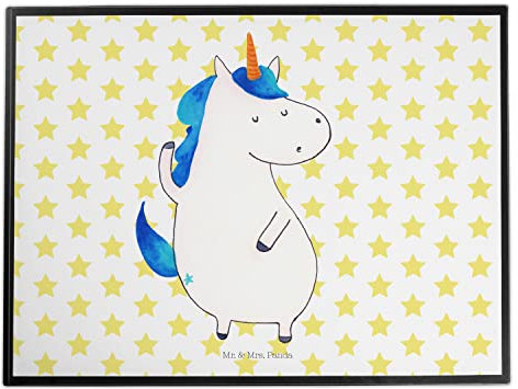 Mr. & Mrs. Panda Schreibtischauflage Einhorn Mann - Geschenk, Einhörner, Schreibunterlage, Hübsch, Tischunterlage, Familie, Zeichenunterlage, schreibtischunterlagen, schreibtischunterlage, Unicorn