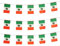 Mexiko-Flaggen, mexikanische kleine Fahne, Mini-Flagge, Wimpelkette, Dekoration