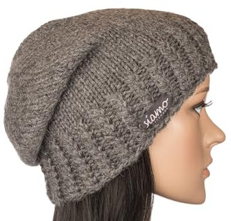 Beanie HUARAZ dunkelgrau 100% Baby-Alpaka Winter-Mütze Herren-Mütze Damen-Mütze Haube Strickmütze Wollmütze by siamo-handmade