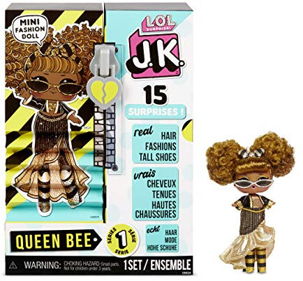 LOL Surprise JK Mini-Modepuppe - 15 Überraschungen, Kleidung & Accessoires - Sammlerstück - Queen Bee
