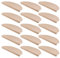 15er Set StickandShine Stufenmatte in Creme halbrund für Treppenstufen, Treppenstufenmatte zum aufkleben