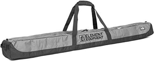 Element Equipment Deluxe Padded Ski Bag Single - Premium High End Travel Bag Grey Ripstop 175