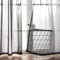 MIULEE 2er Set Voile Vorhang mit Ösen Transparente Gardine aus Voile Polyester Ösenschal Transparent Wohnzimmer Luftig Dekoschal für Schlafzimmer Schwarz 160 x 140cm H x B, Grommet Top