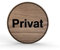 Holz-Türschild Piktogramm Privat - Hinweisschild aus Eichenfurnier - rund Ø 10cm, eiche - Für Ihre Tür & Wand - Inkl. Klebepad - Betriebsausstattung24®
